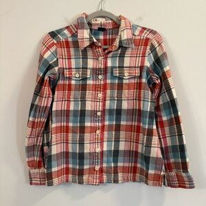Women’s Patagonia Plaid Button Down Shirt - Red, Blue, and White